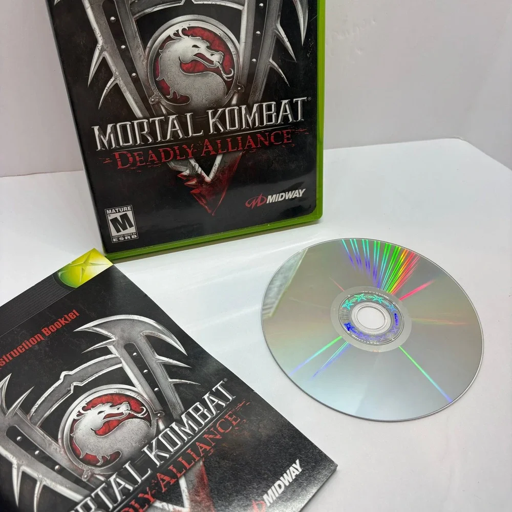 Video Game Original Xbox One Size Black Mortal Kombat Deadly Alliance Midway